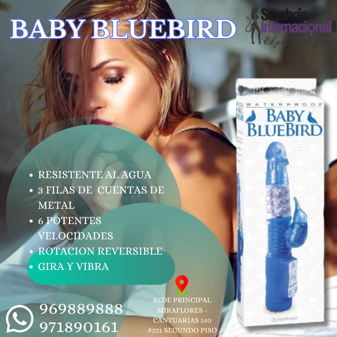 VIBRADOR SOFISTICADO - DOBLE ESTIMULACION-BLUE DE SILICONA-SEXSHOP LIMA 971890151 